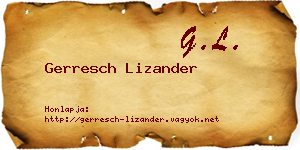 Gerresch Lizander névjegykártya
